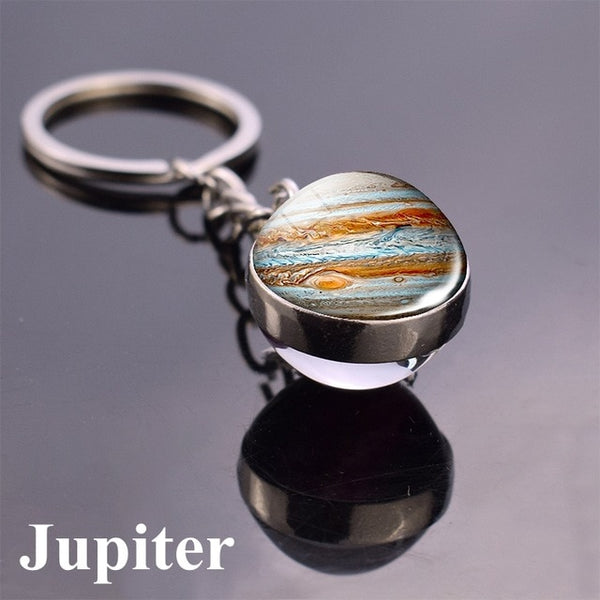 Solar System Planet Keyring Galaxy Nebula Space Keychain Moon Earth