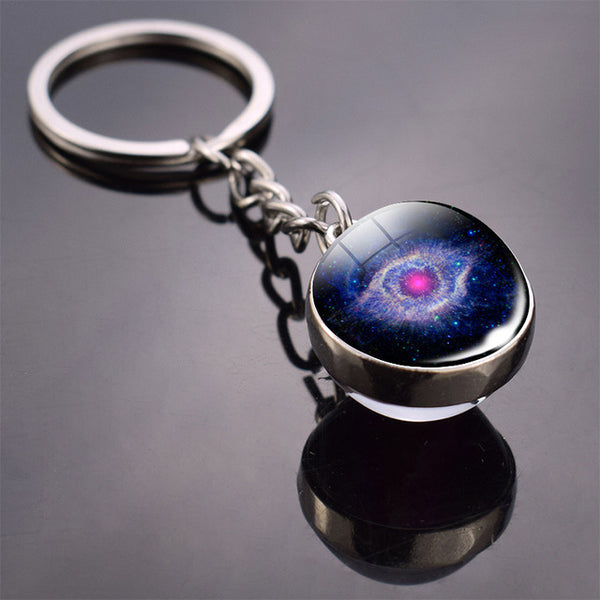 Solar System Planet Keyring Galaxy Nebula Space Keychain Moon Earth