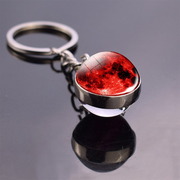 Solar System Planet Keyring Galaxy Nebula Space Keychain Moon Earth
