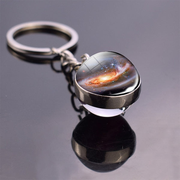 Solar System Planet Keyring Galaxy Nebula Space Keychain Moon Earth