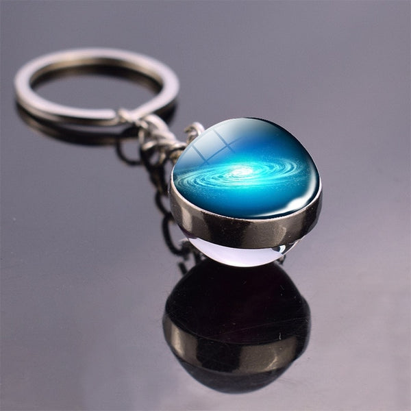 Solar System Planet Keyring Galaxy Nebula Space Keychain Moon Earth