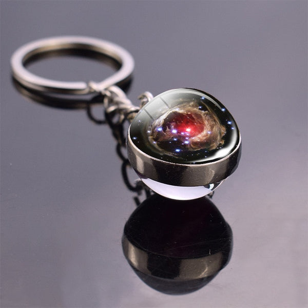 Solar System Planet Keyring Galaxy Nebula Space Keychain Moon Earth